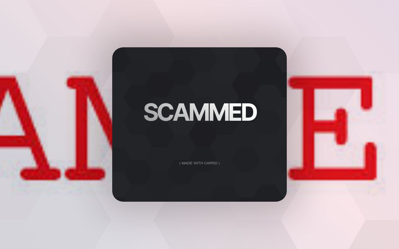 Carrd profile picture for @scammed